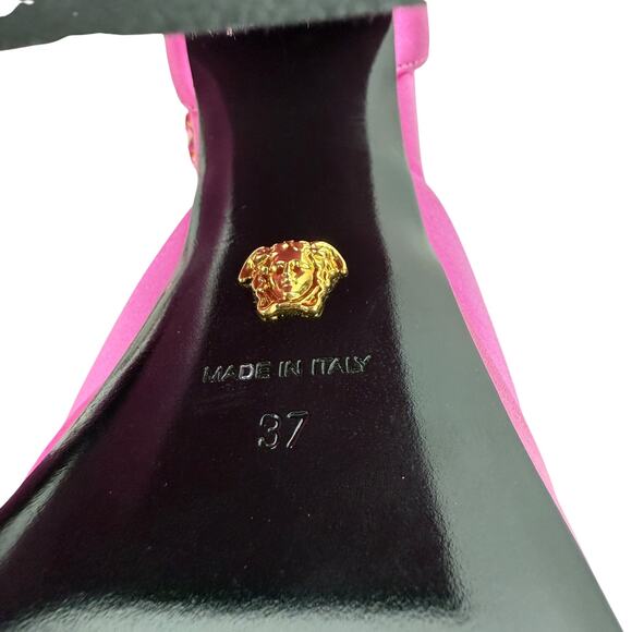 NEW Versace Aevitas Medusa Platform Crystals Pumps Pink Size 37 - Picture 12 of 12